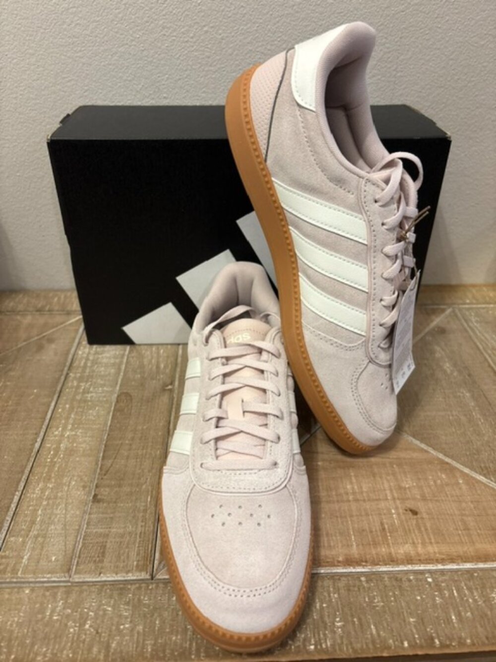 NEW adidas Breaknet Sleek Putty Mauve Core White Gum Sneakers Women 10